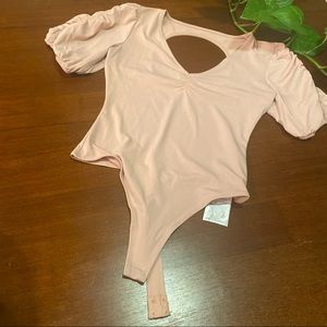 Guess blush pink cutout bodysuit size S